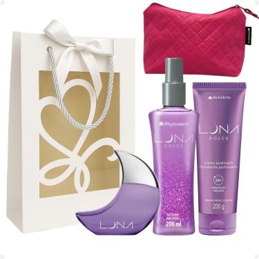 Imagem de Kit Presente Phytoderm Luna Dolce: Colônia 50ml, Body Splash 200ml e Hidratante 200g + Mimo