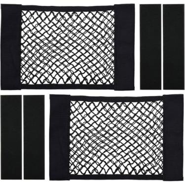 Imagem de Rede universal de carga de rede de armazenamento de adesivos de parede bolsa organizadora bolsa de armazenamento rede de malha para armazenamento de porta-malas de carro organizadores adicionais para