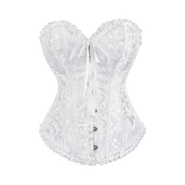 Imagem de Corset Vitoriano plus Size Sexy Overbust Com Renda, Lingerie Vintage C