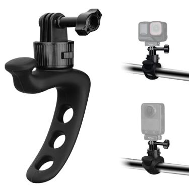 Imagem de MINIFOCUS Suporte flexível para câmera de liberação rápida 360 para Go Pro Hero 13/12/11/10/9 Insta360 Acessórios de câmera de ação DJI para bicicleta, motocicleta, guidão, suporte de clipe de tubo