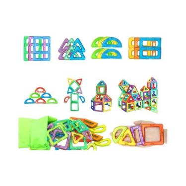 Imagem de Grande Conjunto De Blocos Magnéticos DIY Para Construção STEM, Brinque