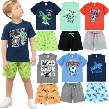 Imagem de Kit Lote 6 Conjuntos Roupa Infantil Menino Masculino Atacado Barato Ve