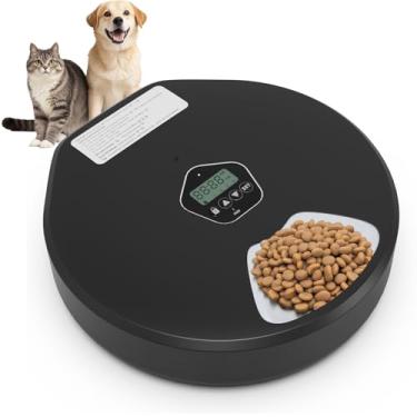 Imagem de Alimentador automático para gatos, alimentos secos e molhados para gatos e cães e 2 grades de gelo