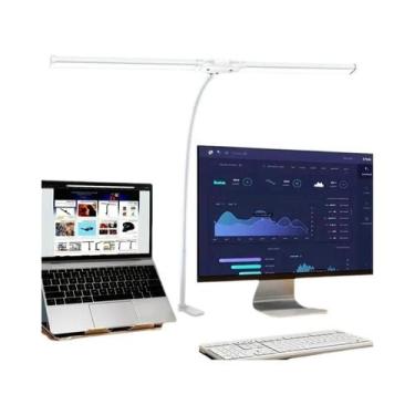 Imagem de Luminária De Mesa LED Ajustável Com Duas Cabeças, USB, Clip-on, 3 Modo