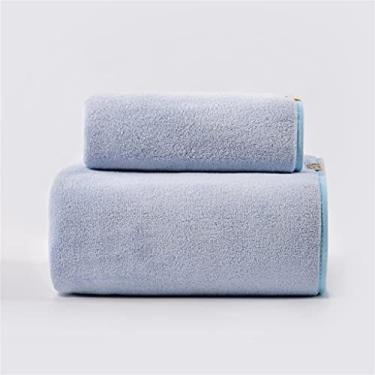 Imagem de Toalha de banho doméstica e conjunto de 2 peças absorvente e de secagem rápida macio casal masculino e feminino