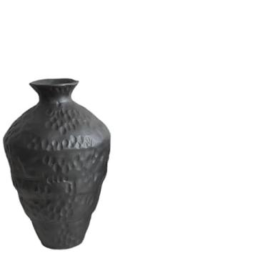 Imagem de Vaso de cerâmica arranjo de flores retrô feito à mão hotel ornamentos zen novos vasos de flores estilo chinês