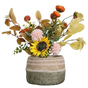 Imagem de Vaso de cerâmica com inserção de flores para casa, sala de estar, TV, armário, ornamentos, vasos de flores