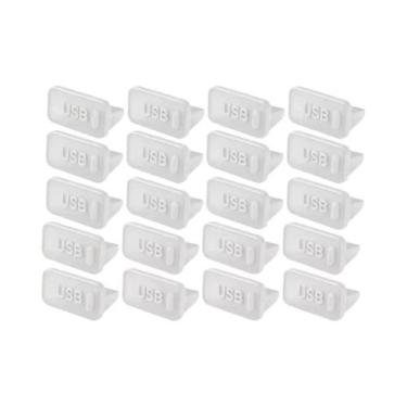 Imagem de Protetor De Poeira Universal De Silicone Para Porta De Carregador USB-