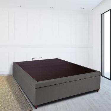 Imagem de Base Box Baú Casal 138x188x46cm Luana Multimóveis Cr35381 Cinza