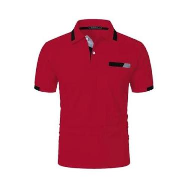 Imagem de Camisas Polo Masculinas Slim Fit De Verão, Manga Curta, Clássicas, Com