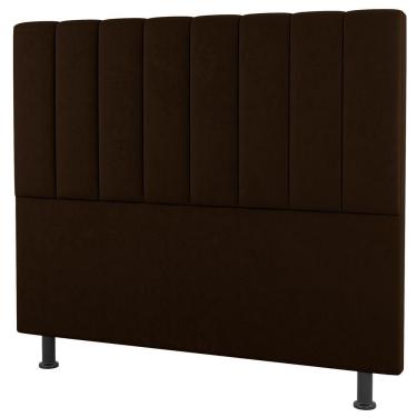 Imagem de Cabeceira Cama Box Casal Queen Size Cora 160cm Suede Marrom