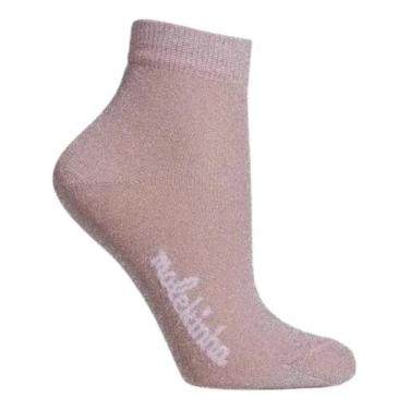 Imagem de Meia Infantil Meninas Cano Médio Molekinha Brilho Lurex, Rosa, Feminin