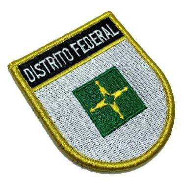 Imagem de BE0154EV01 Bandeira Distrito Federal Bordado Fecho Contato - Myflag