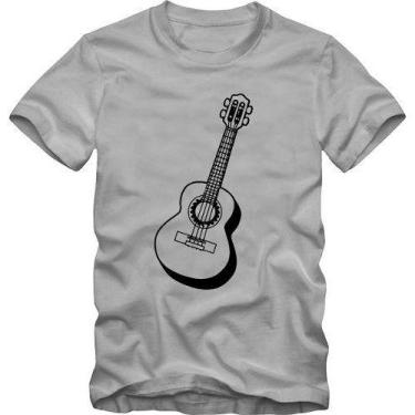 Imagem de Camiseta Masculina Estampa Samba Cavaquinho Algodão Manga Curta Casual
