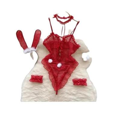 Imagem de Vestido Curto Vermelho Sexy E Justo Para O Natal, Lingerie Feminina, P