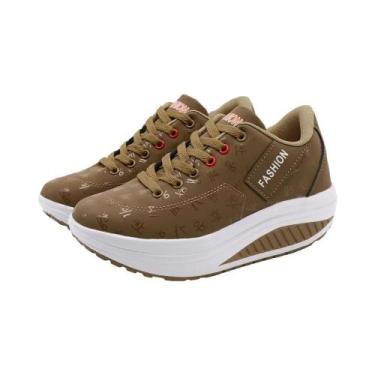 Imagem de Tênis Casuais Respiráveis Para Mulheres, Confortáveis, Com Salto Wedge