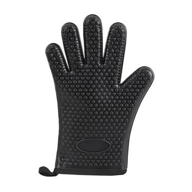 Imagem de Luvas de forno de silicone resistente ao calor para cozinha e panifica