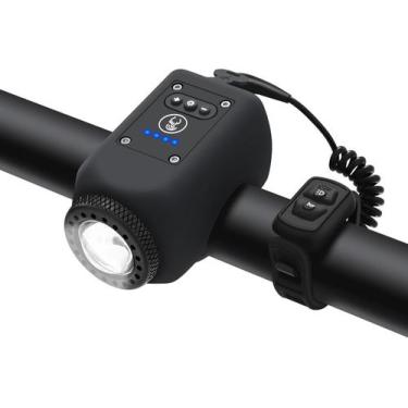 Imagem de Buzina de bicicleta USB recarregável 250 lúmens IPX5 à prova d'água - 