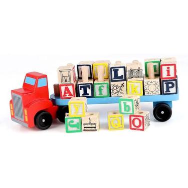 Imagem de Caminhão Baicccf Wooden Abc Block Brinquedos educativos de m - Gloome 