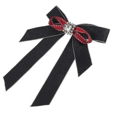 Imagem de Gravatas Bow Cravat Fita decorativa para mulheres 17x13,5 x 1,5 cm - G