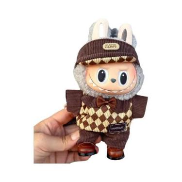 Imagem de Conjunto De Roupa Para Boneca Labubu De Vinil 17cm: Vestido De Bolinha