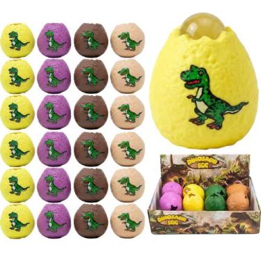 Imagem de Kit 24 Dino Ovos Squishies Tiktok Coloridos Macio Para Apertar Antiest
