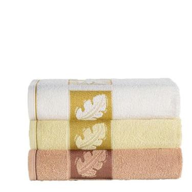 Imagem de Kit 3 Toalhas Banho Quebec Karsten Softmax, DESERTO / RÁFIA / IVORY DO