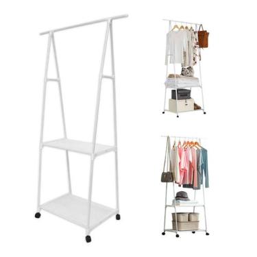 Imagem de Arara de Roupas Sapateira Cabideiro Closet Prateleira Guarda Roupa Mov