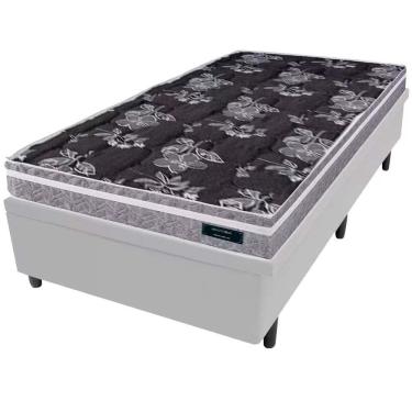 Imagem de Cama Box Baú Solteiro Versalitis D33 Com Colchão Tecido Cinza Branco Globalflex
