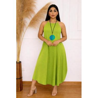 Imagem de Vestido Alcinha Com Bolso Moda Femenina - nascimentomodas2020, Verde l