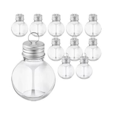 Imagem de Bolas De Plástico Transparente Para Bebidas De Natal, 10 Peças, Enfeit