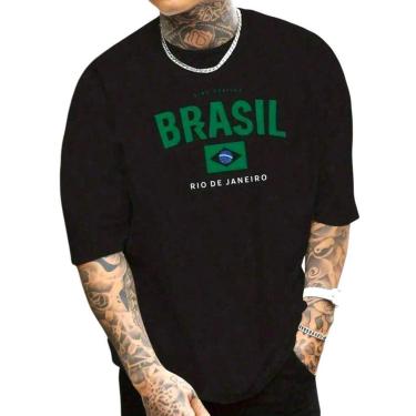 Imagem de Camiseta Masculina Estampada Copa Rio de Janeiro Jogos 2026 Brasil do P ao G1-Masculino