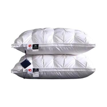 Imagem de Almofada De Penas De Ganso Para Adultos 48x74cm 95% Qualidade De Hotel