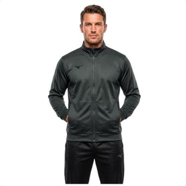 Imagem de Conjunto Agasalho Mizuno II Training Masculino, G, Cinza, Preto