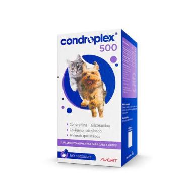Imagem de Suplemento Alimentar Avert CondroPlex 500 para Cães e Gatos de Pequeno