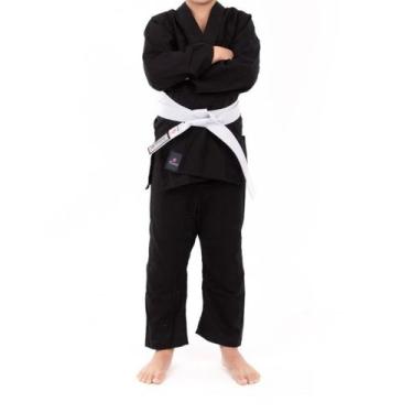 Imagem de Kimono Torah Judo ou JiuJitsu Combate Adulto, Preto, A0