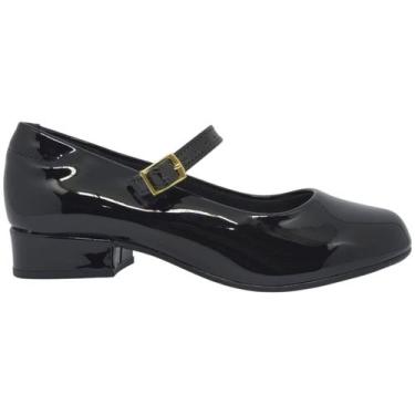 Imagem de Sapato Infantil Feminino Boneca Molekinha 2528.101, Preto verniz, 34