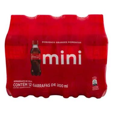 Imagem de Refrigerante Coca Cola Pet 200ml Fardo com 12 Un.