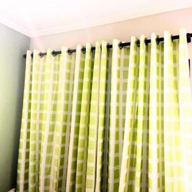 Imagem de Cortina Paris Verde xadrez minimalista - tamanho 3,00m x 2,50m - decor