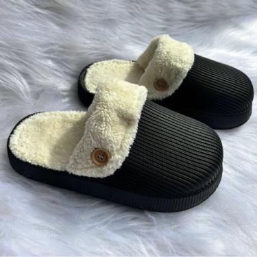 Imagem de Sandalia Chinelo Feminino babuche aveludada Por dentro Quentinha perfe