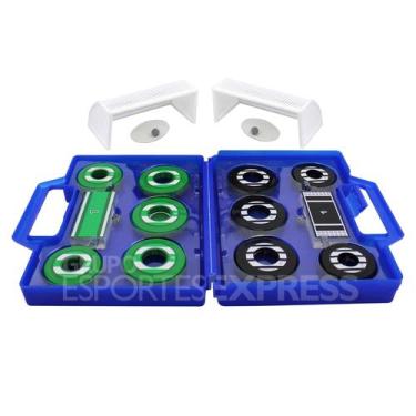 Imagem de Maleta Futebol De Botão Klopf com 2 Times Verde e Preto Cód. 4130