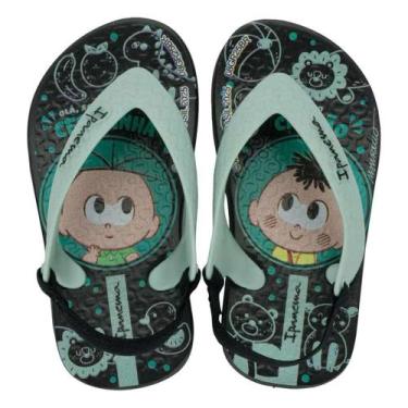 Imagem de Chinelo Bebê Grendene Kids Ipanema 26791, Preto, Verde, 20/21