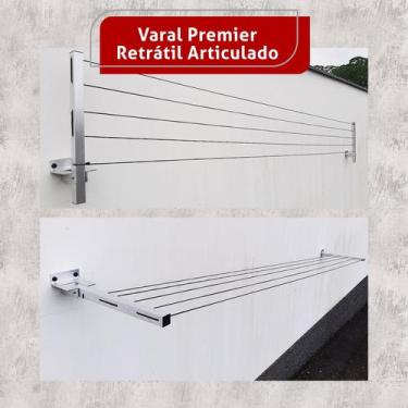 Imagem de VARAL DE PAREDE ARTICULADO ALUMINIO 60kg PREMIER BITENFER VARAIS