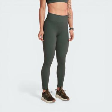 Imagem de Calça Legging Lupo Sport Basic Canelada Sem Costura Feminina, P, Verde