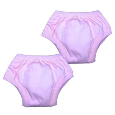 Imagem de Kit 2 Desfralde Treino Menina Calcinha Infantil Rosa / Rosa - P - Minh