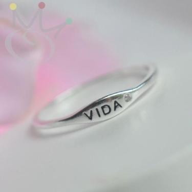 Imagem de Anel Minimalista Ponto de Luz VIDA - Prata - Use White - Prata, 15
