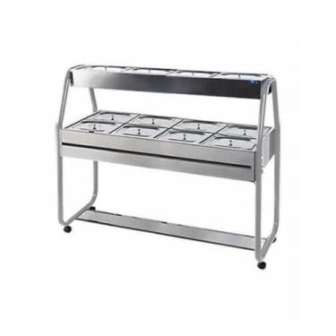 Imagem de Carro Self Service Duplo 8 Cubas Quentes e 4 Cubas Frias Ibet SD08L -1