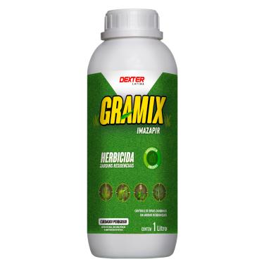 Imagem de Gramix Seletivo 1 Litro Grama Esmeralda Bermuda São Carlos Coreana Tiririca Azedinha Pega Pega Roseta Folhas Largas Jardineiro