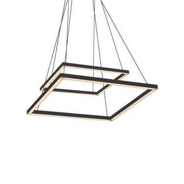 Imagem de Lustre Pendente Newline Fit Led 746 Bivolt Preto 3000K Luz Amarela