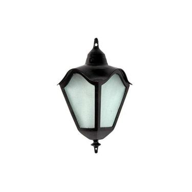 Imagem de Luminária Colonial Meia Cara Romana em Alumínio e Vidro